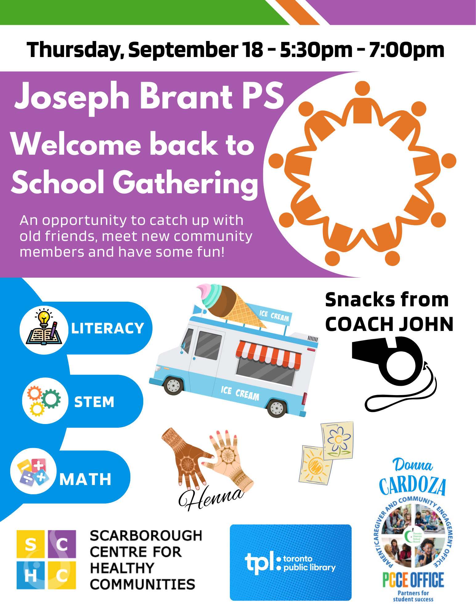 Joseph Brant Back to School gathering Sept 18